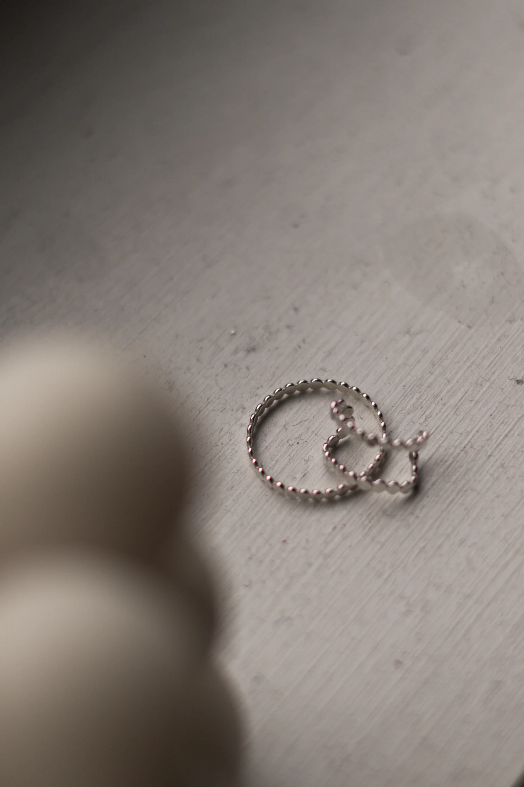 Silver Beaded Mid Ear Cuff - Image 3