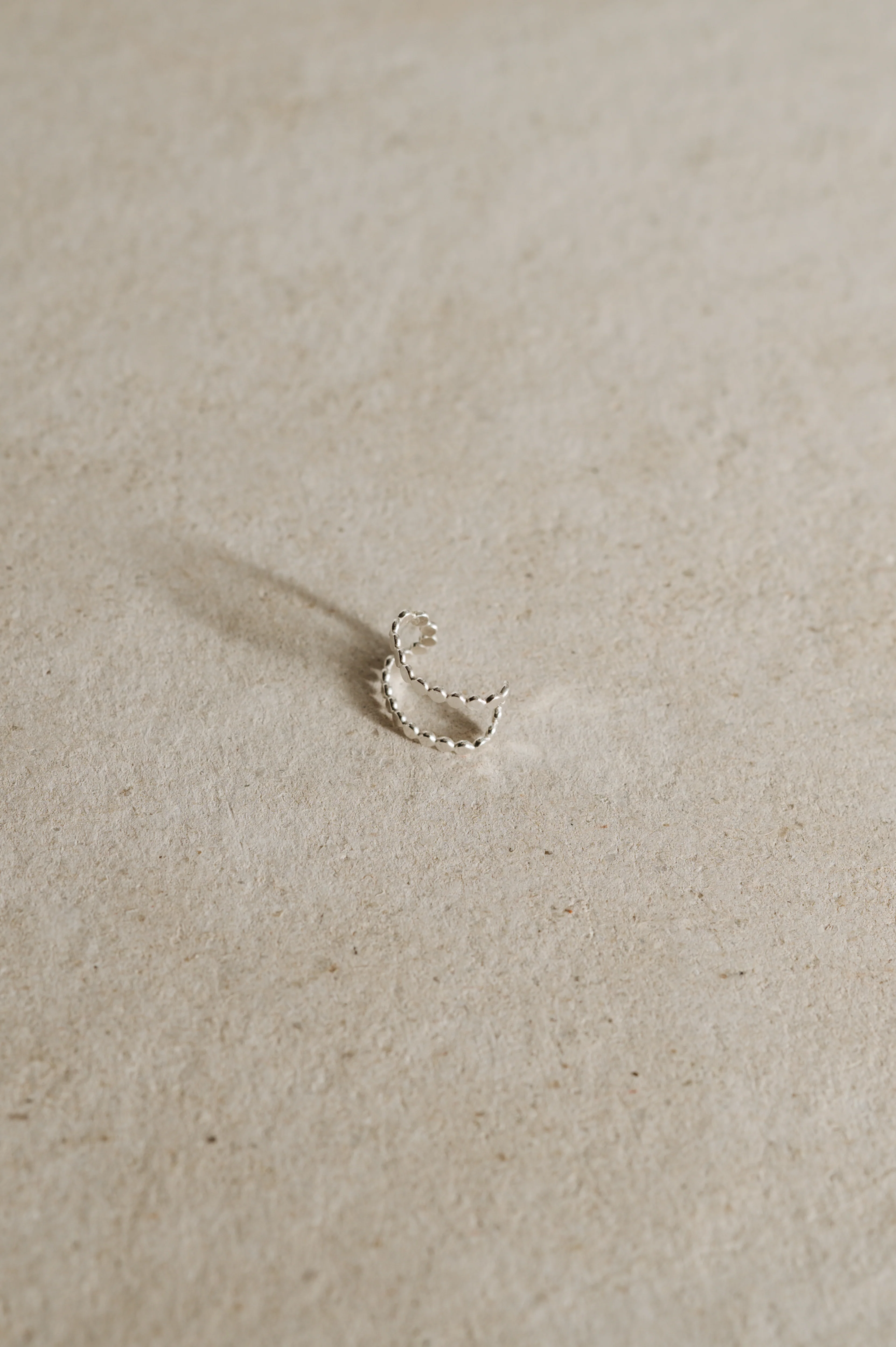 Silver Beaded Mid Ear Cuff - Image 4