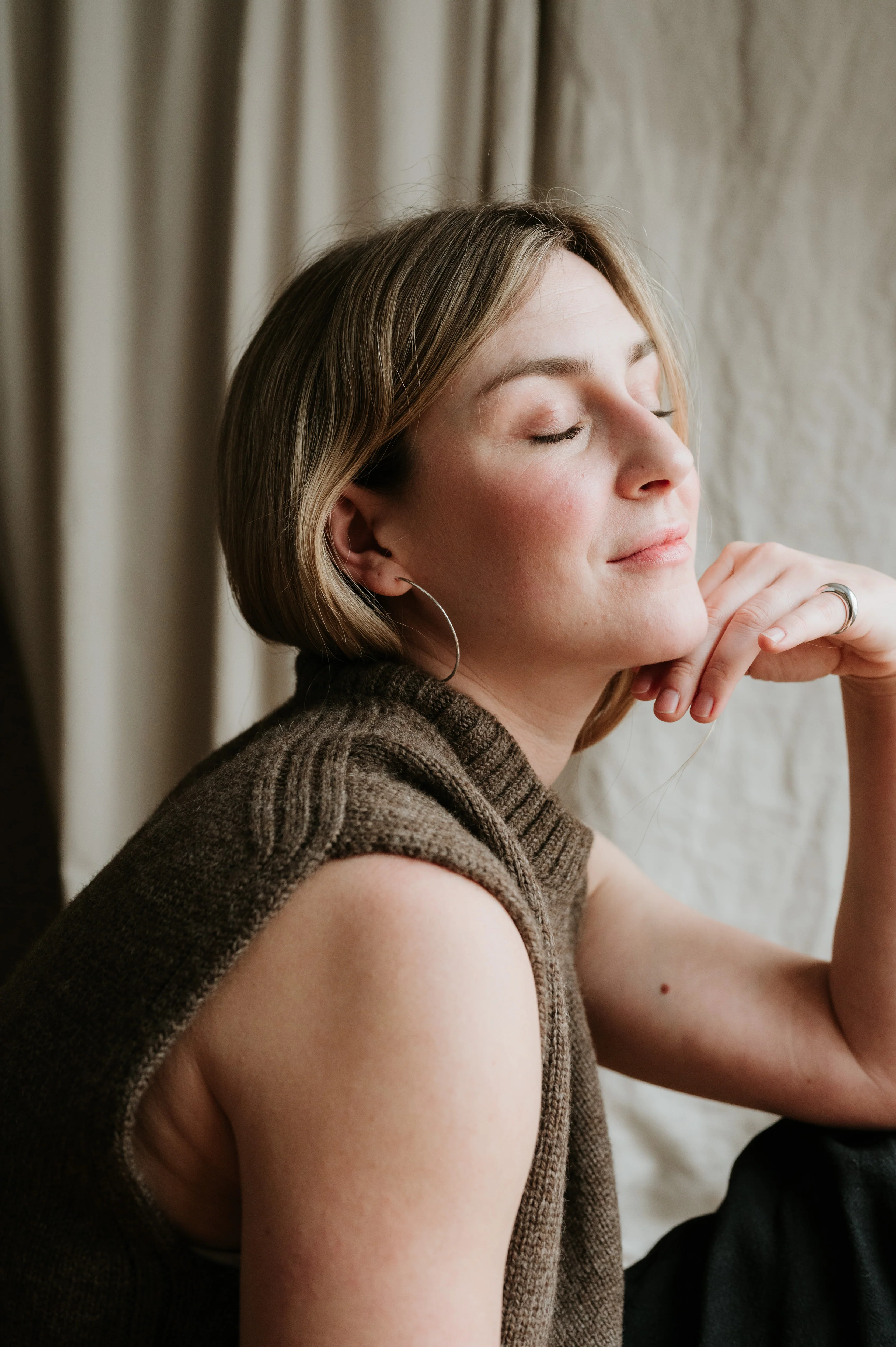 Silver Big Hoops - Round Wire - Image 3