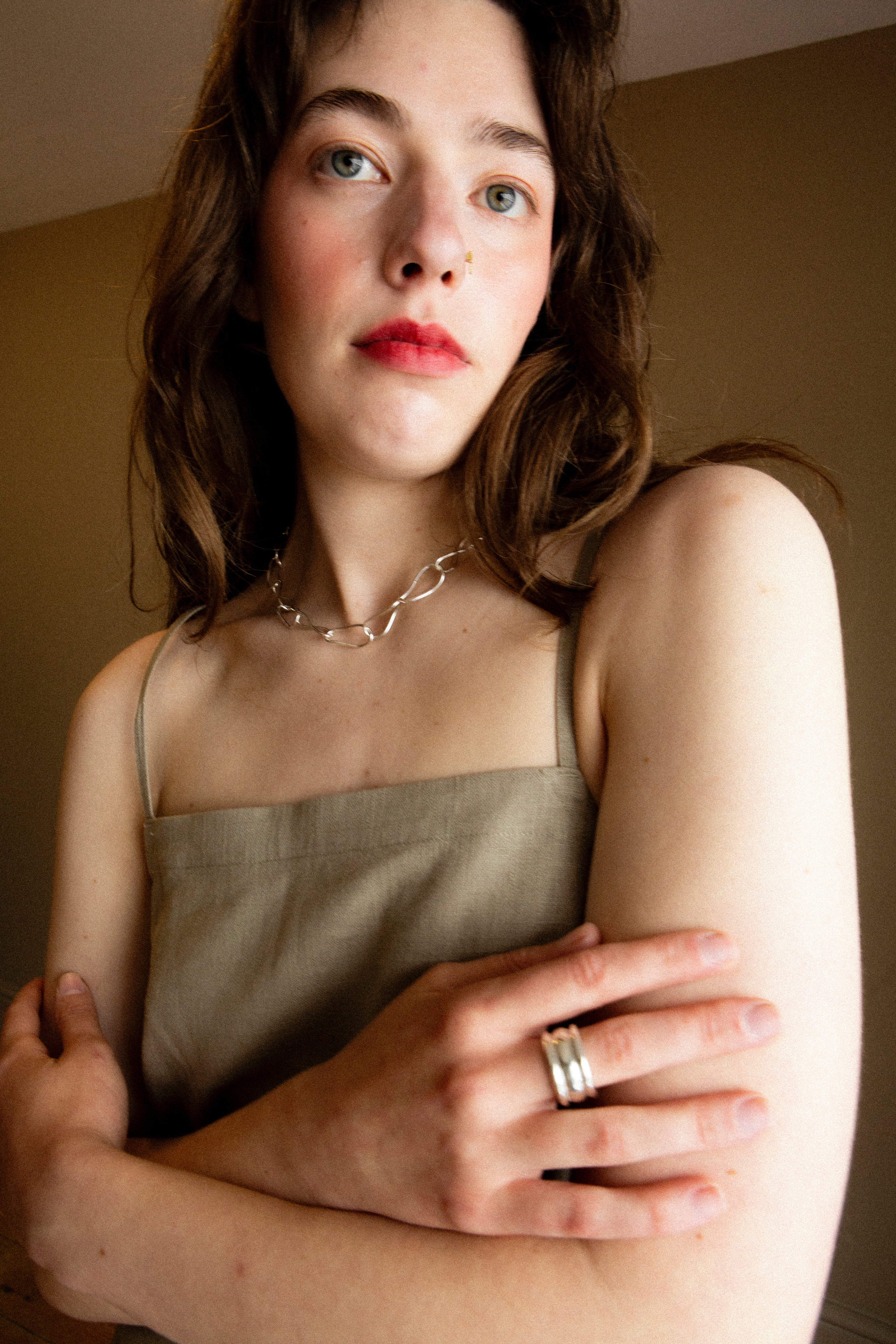 Silver Statement Ripple Ring - Image 5