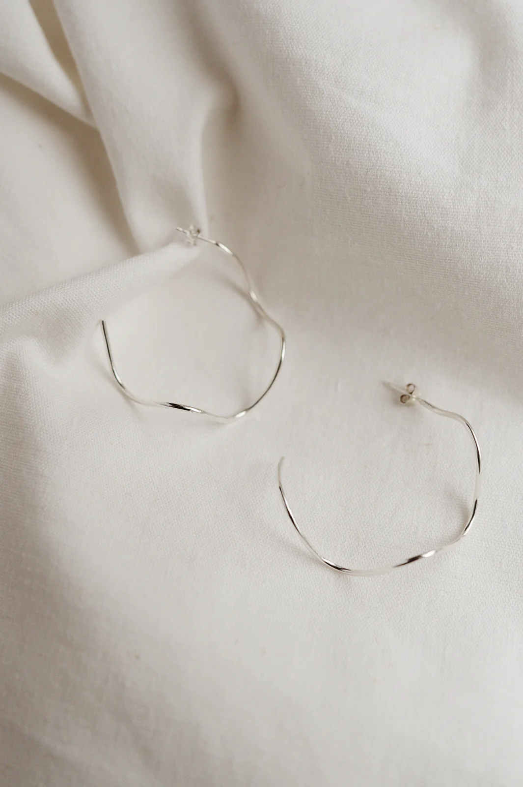 Silver Big Wiggle Hoops - Image 4