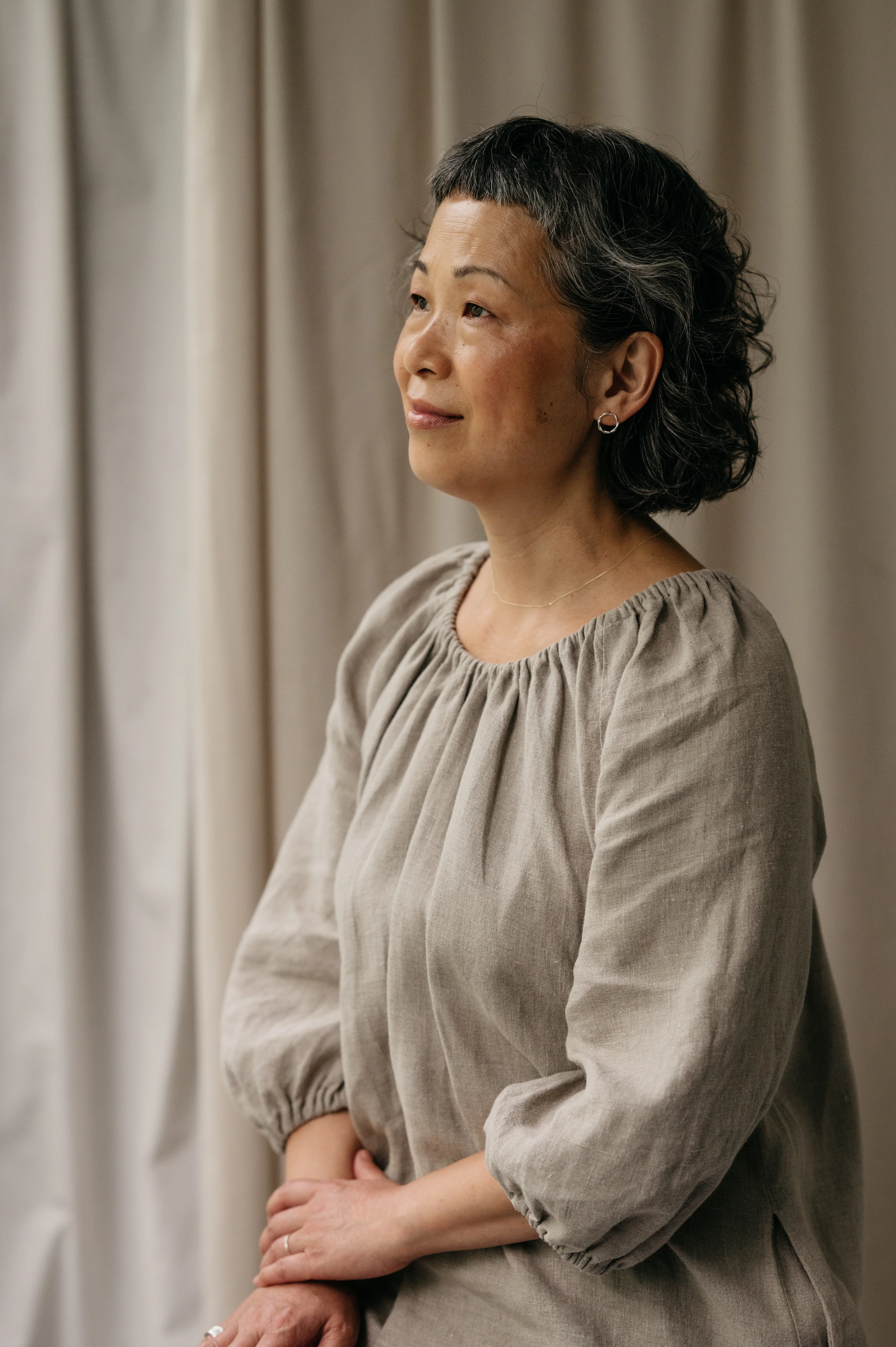 Silver Entwined Circle Studs - Image 3