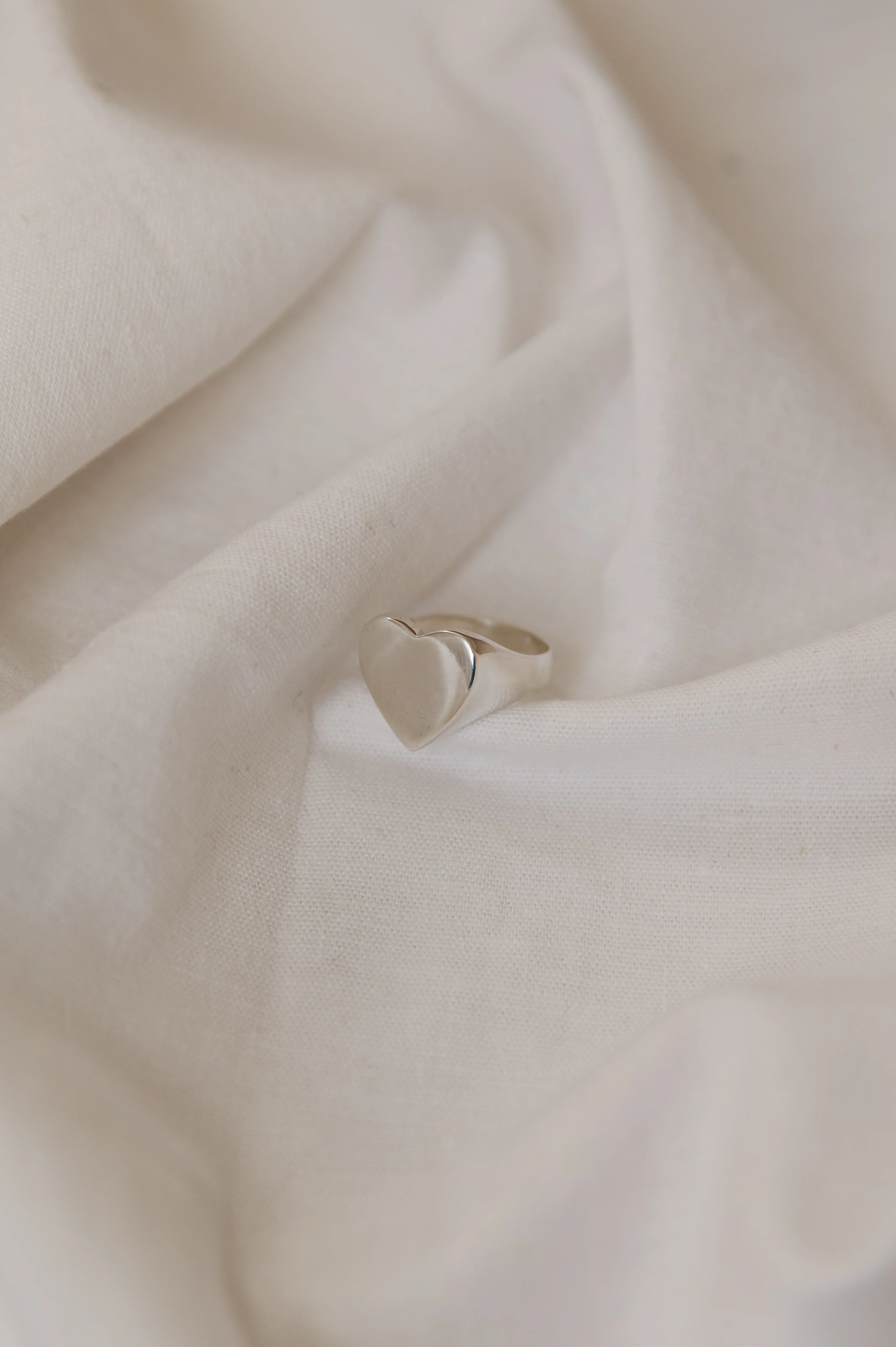 Silver Heart Signet Ring - Image 3