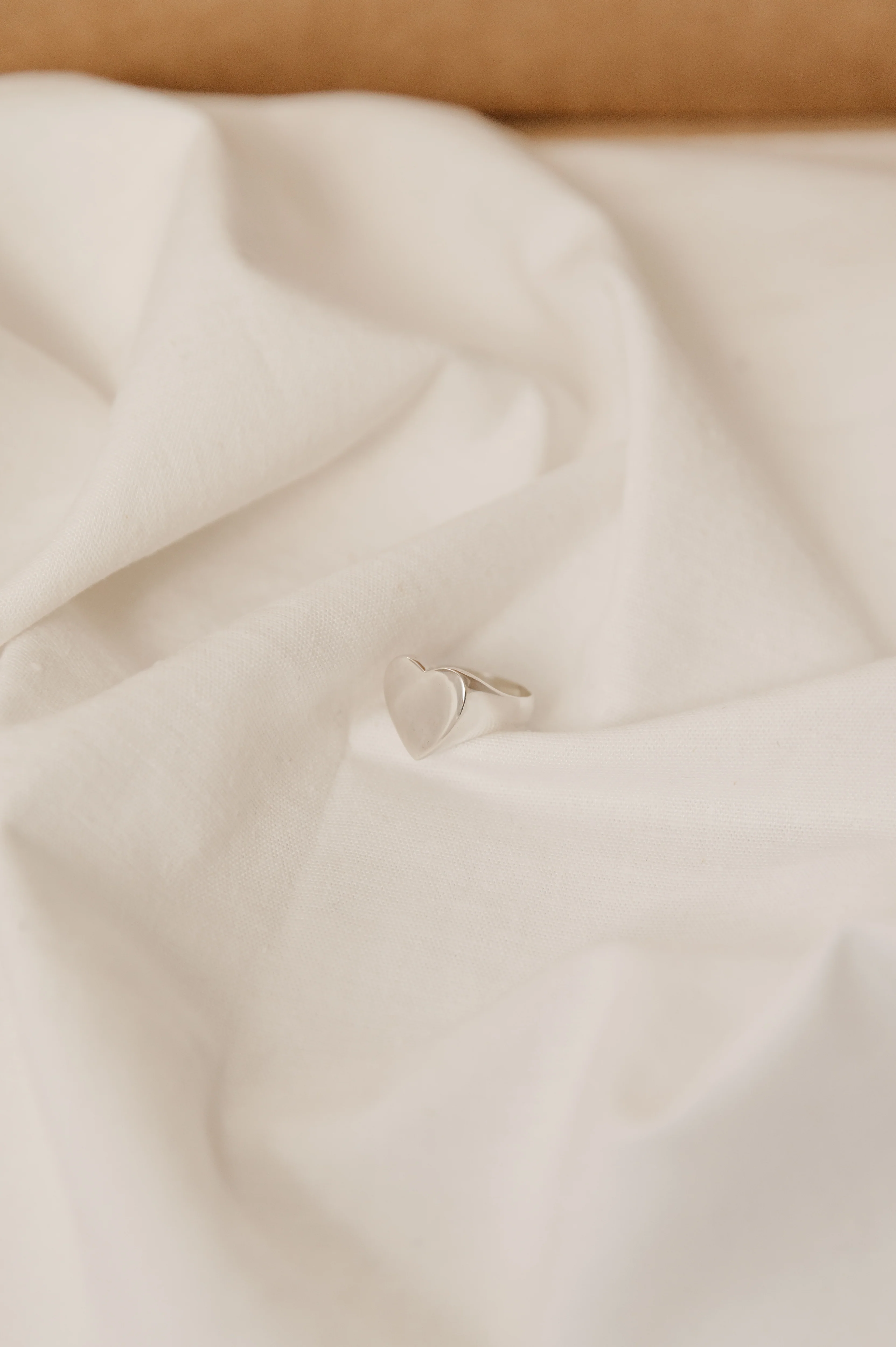 Silver Heart Signet Ring - Image 5