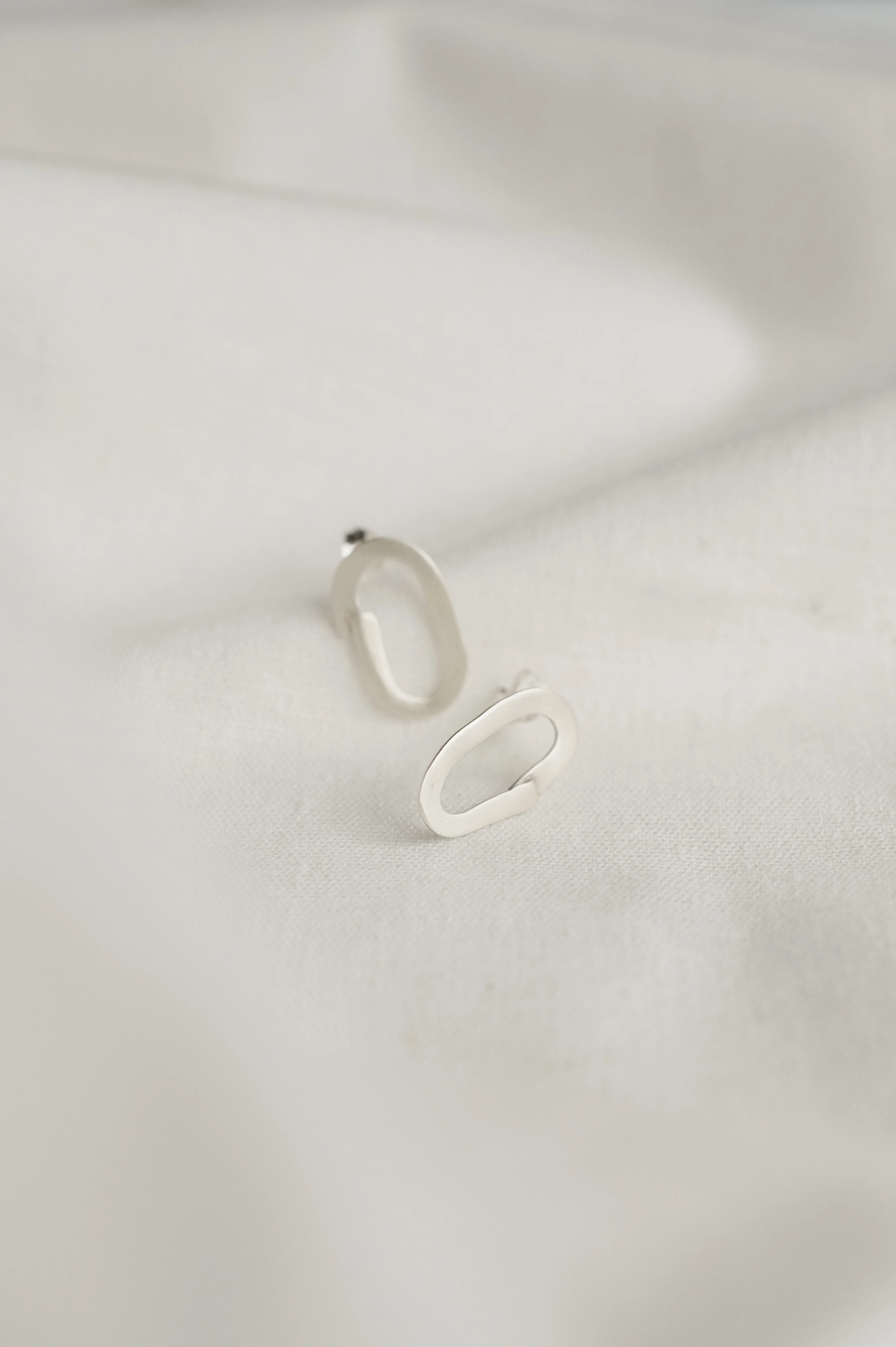 Silver Overlap Studs - Image 3