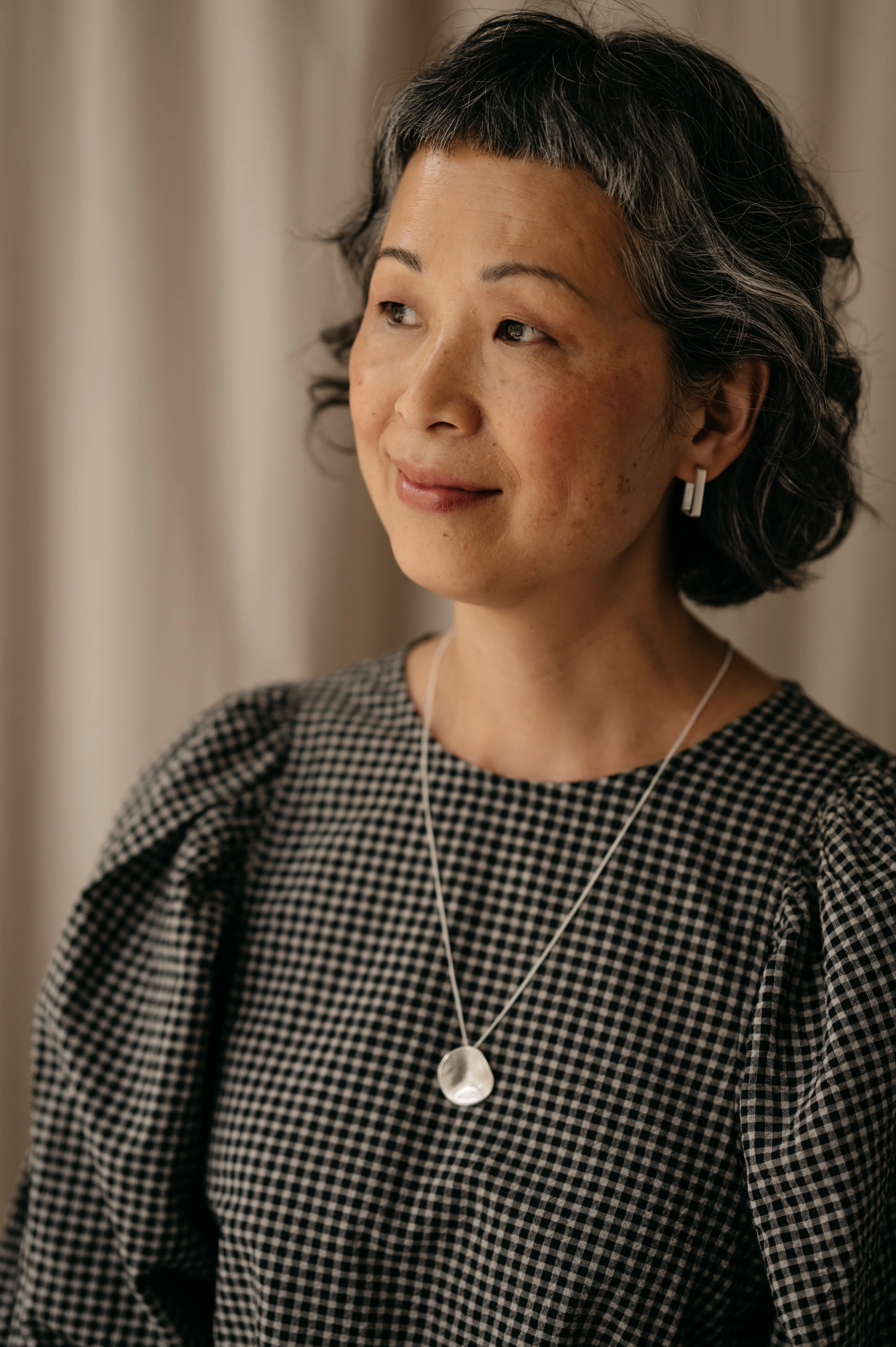 Silver Rectangle Matte Hoops - Image 3