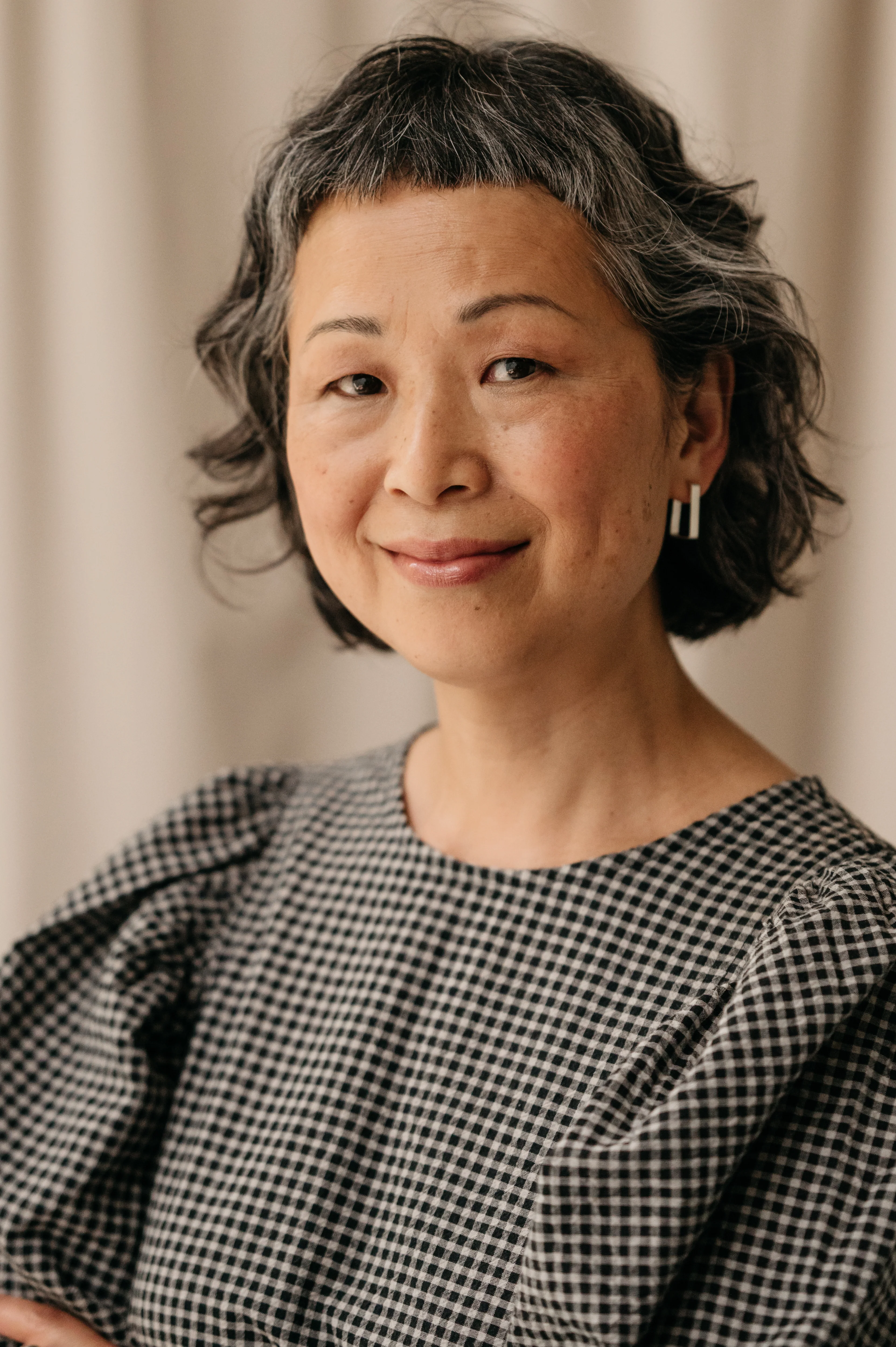 Silver Rectangle Matte Hoops - Image 4