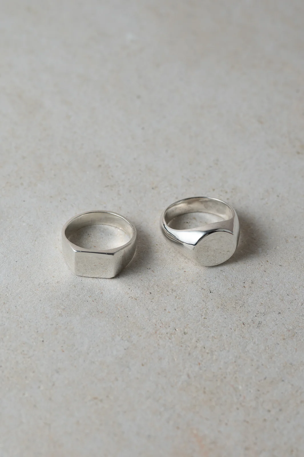 Silver Chunky Square Signet Ring - Image 4