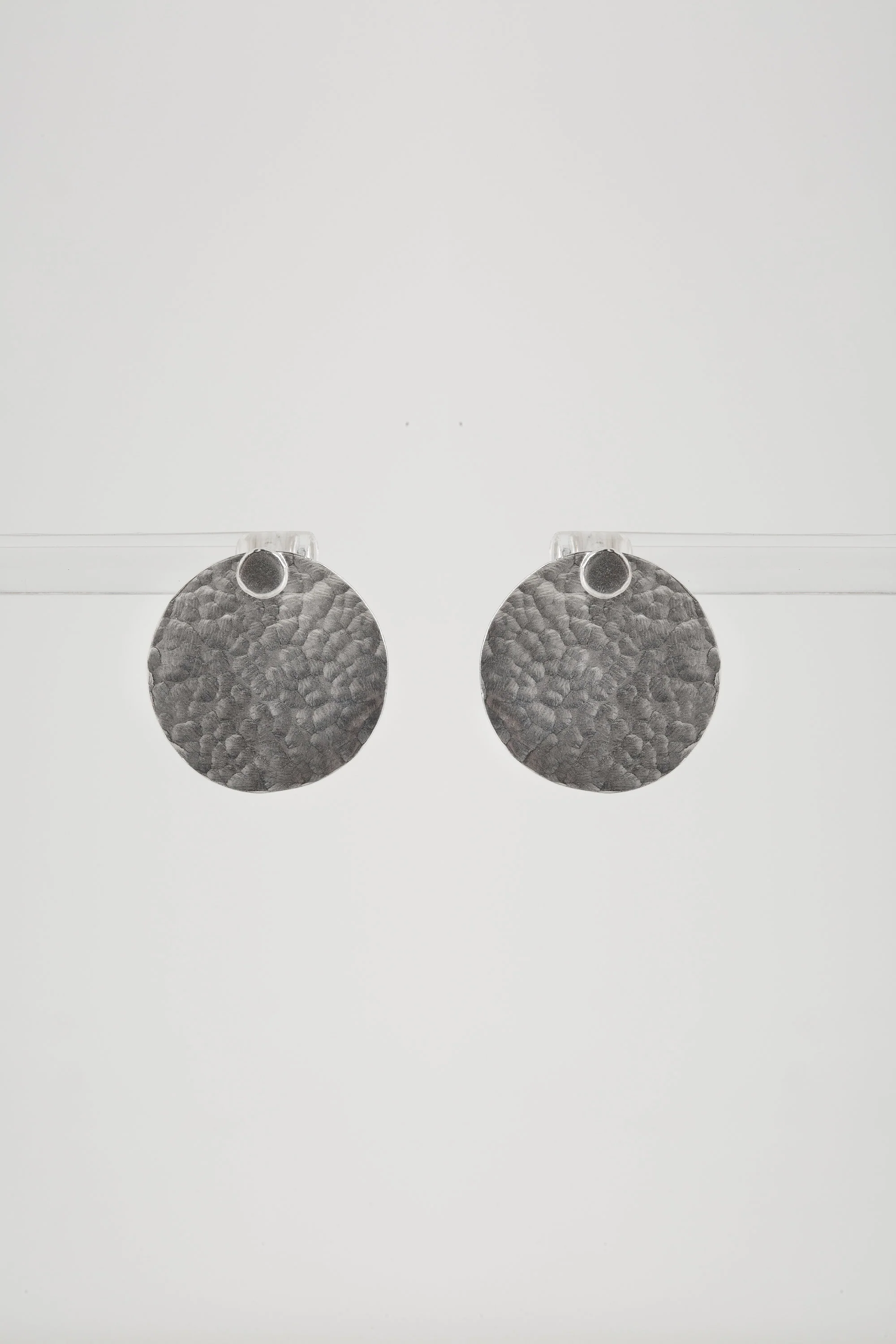 Silver Hammered Disc Ear Jackets - Image 4