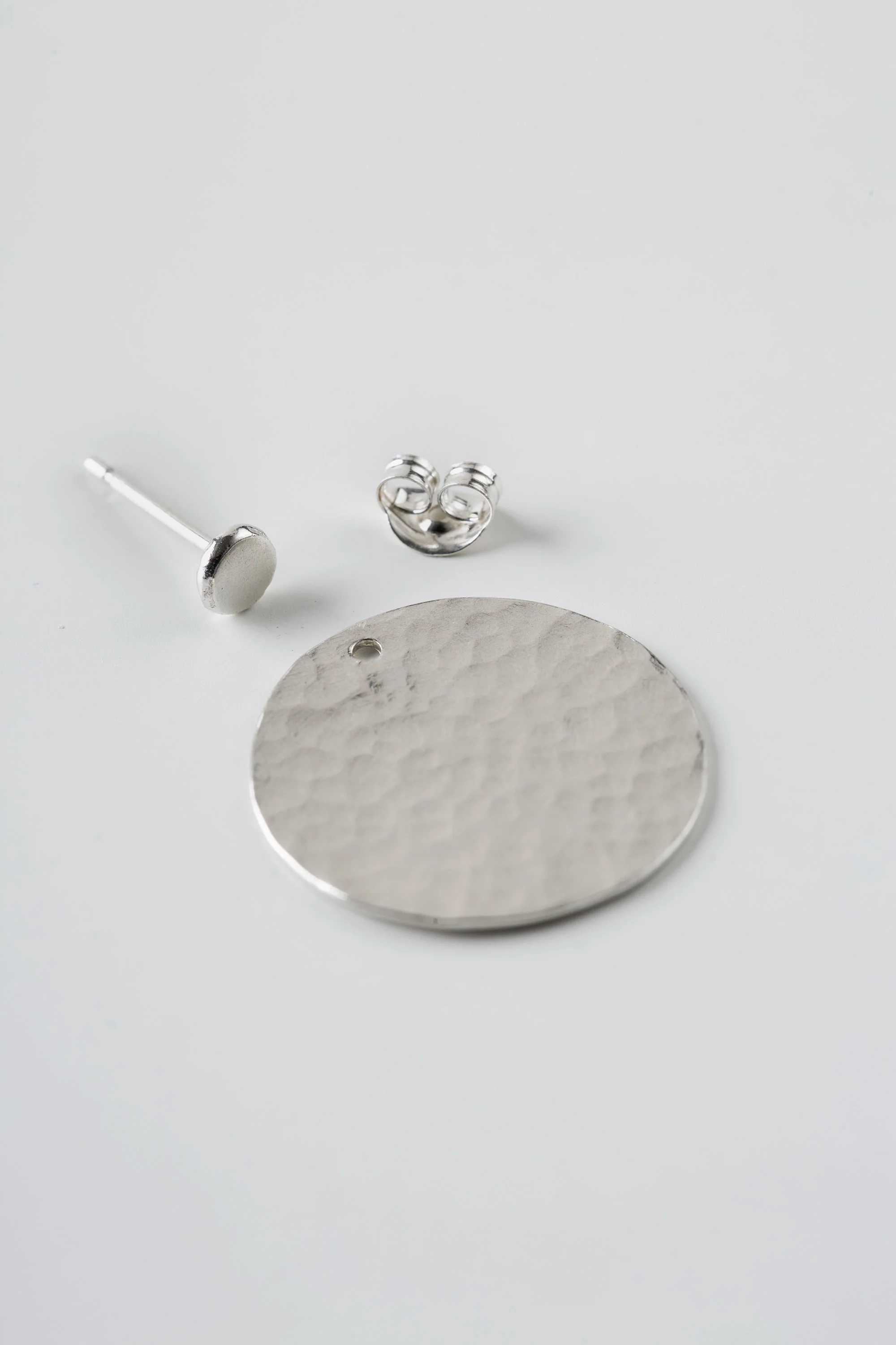 Silver Hammered Disc Ear Jackets - Image 5