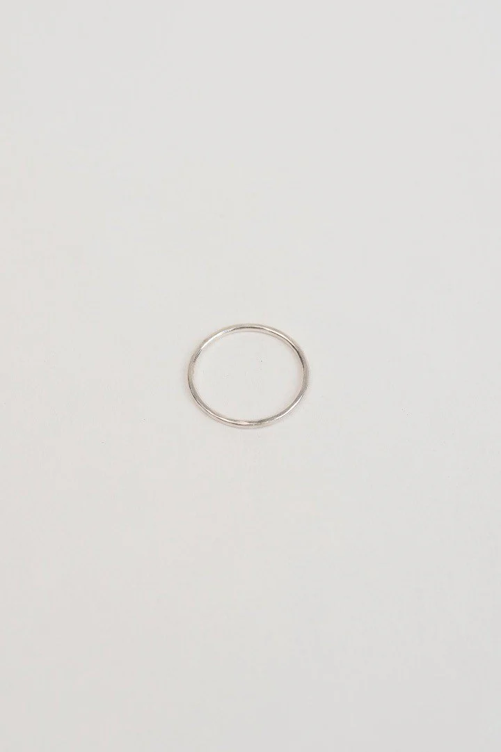 Silver Hammered Stacking Ring - Image 4