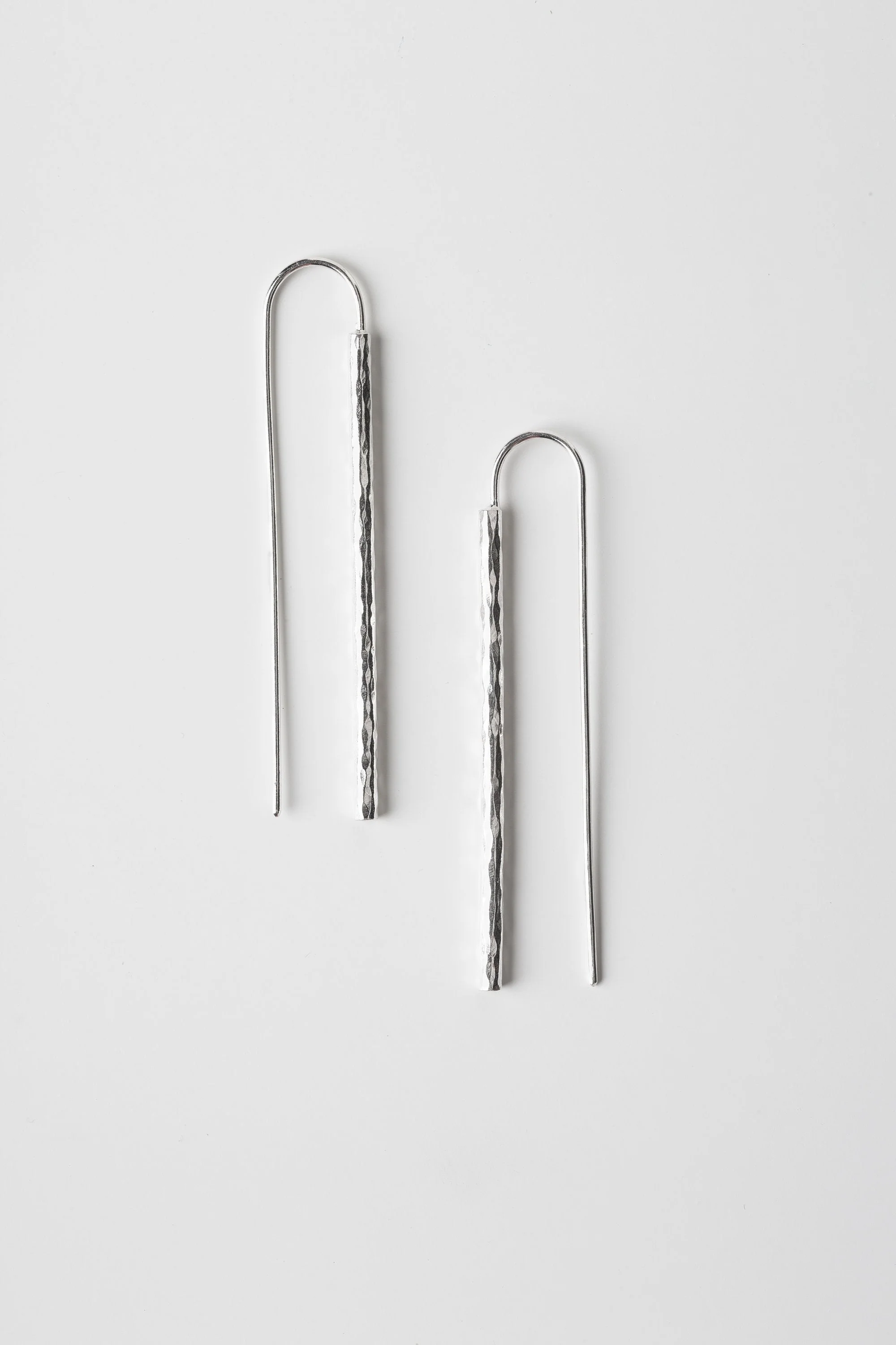 Silver Long Hammered Bar Threads - Image 3