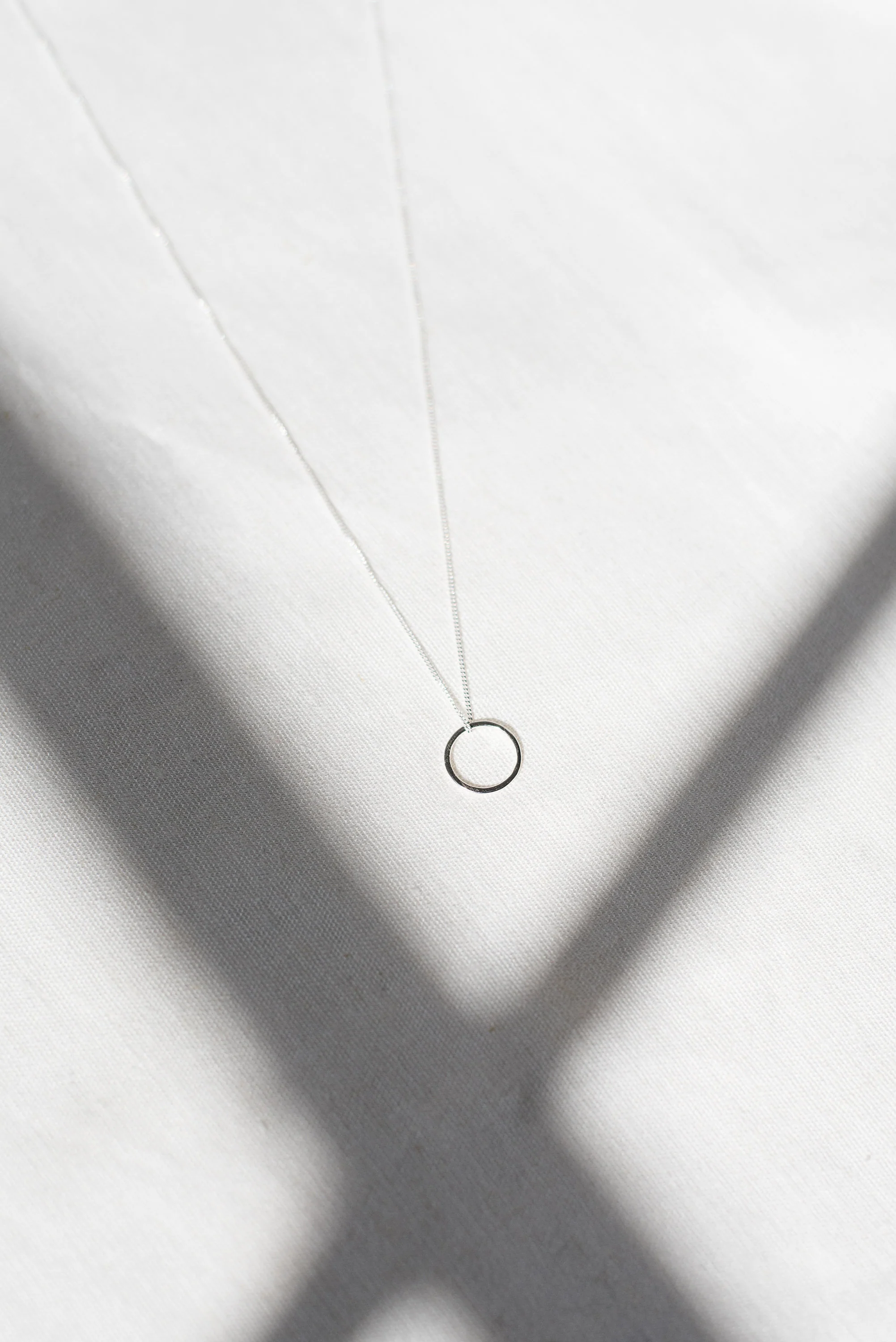 Silver Mini Circle Necklace - Image 5
