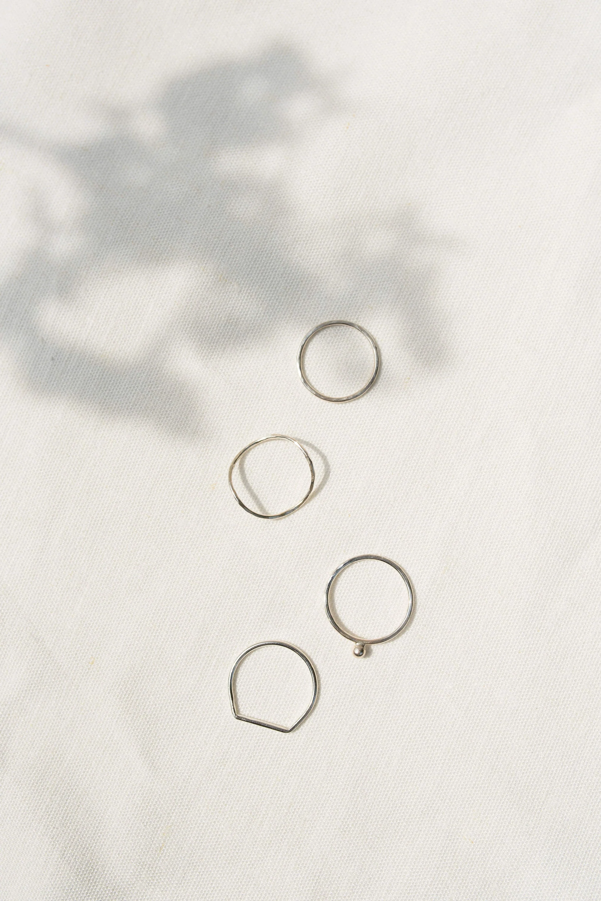 Silver Straight Edge Stacking Ring - Image 3