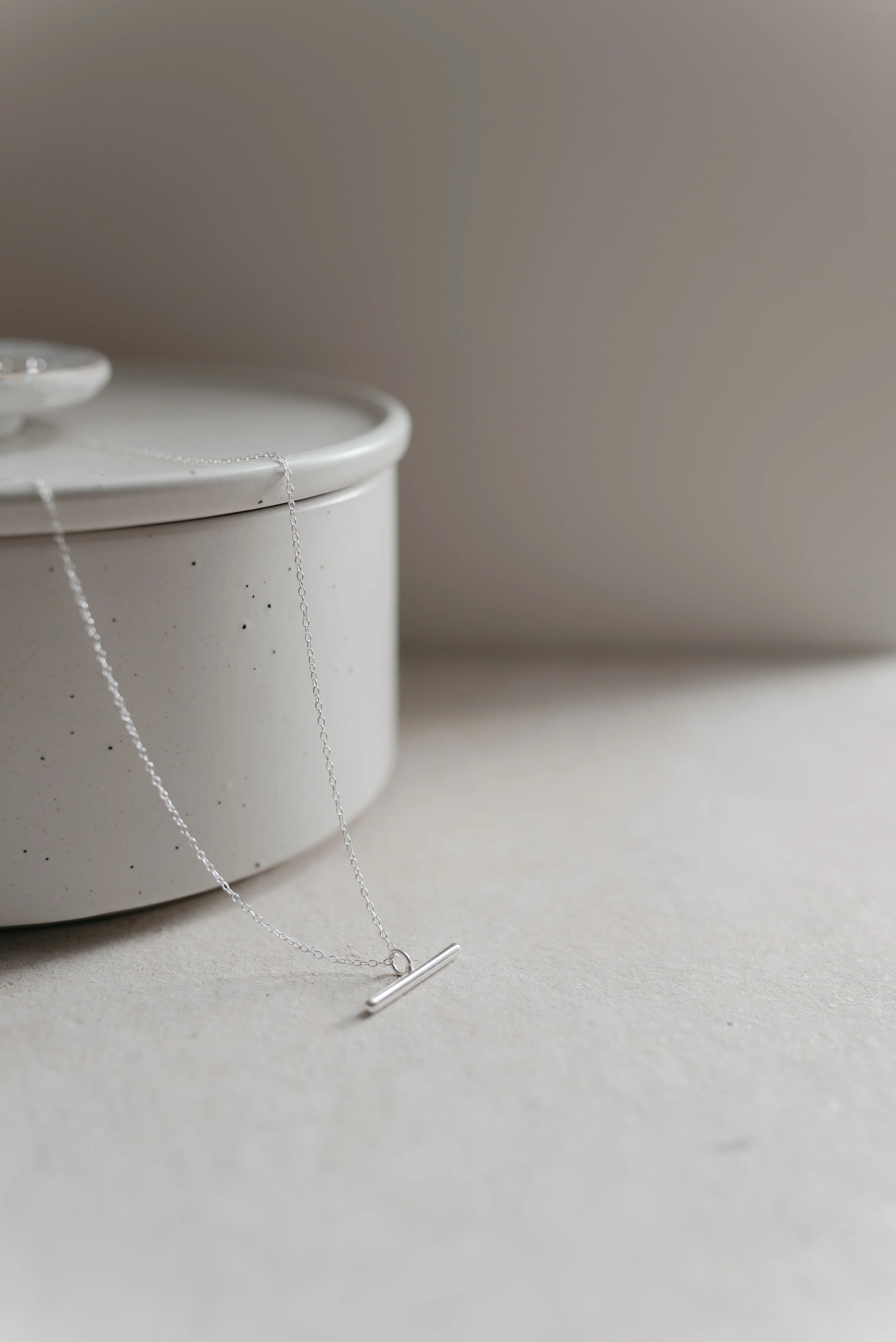 Silver Minimal Bar Necklace - Image 3