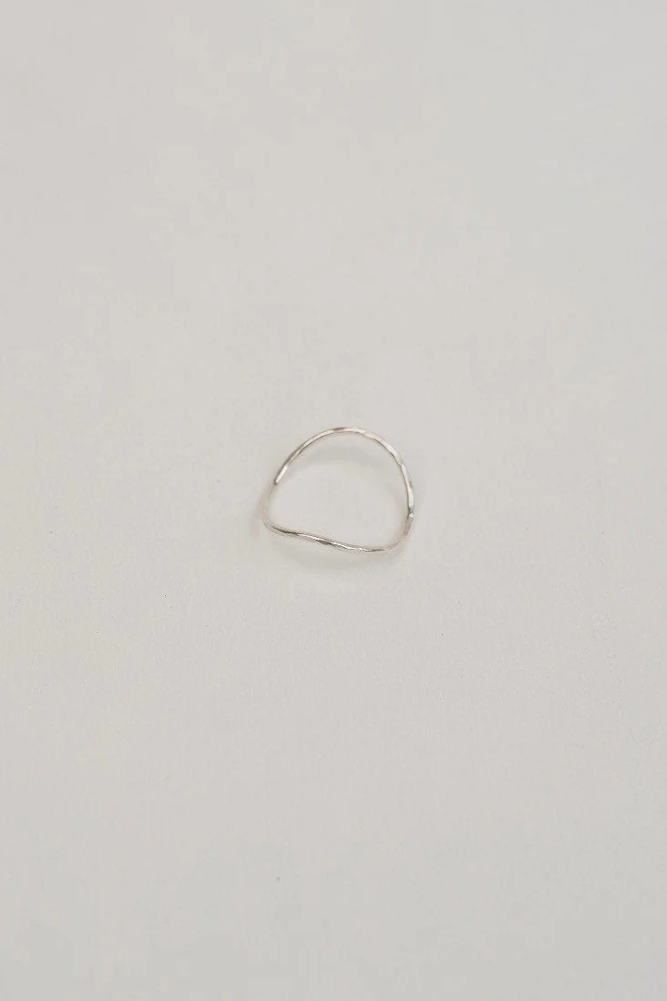 Silver Wave Stacking Ring - Image 5