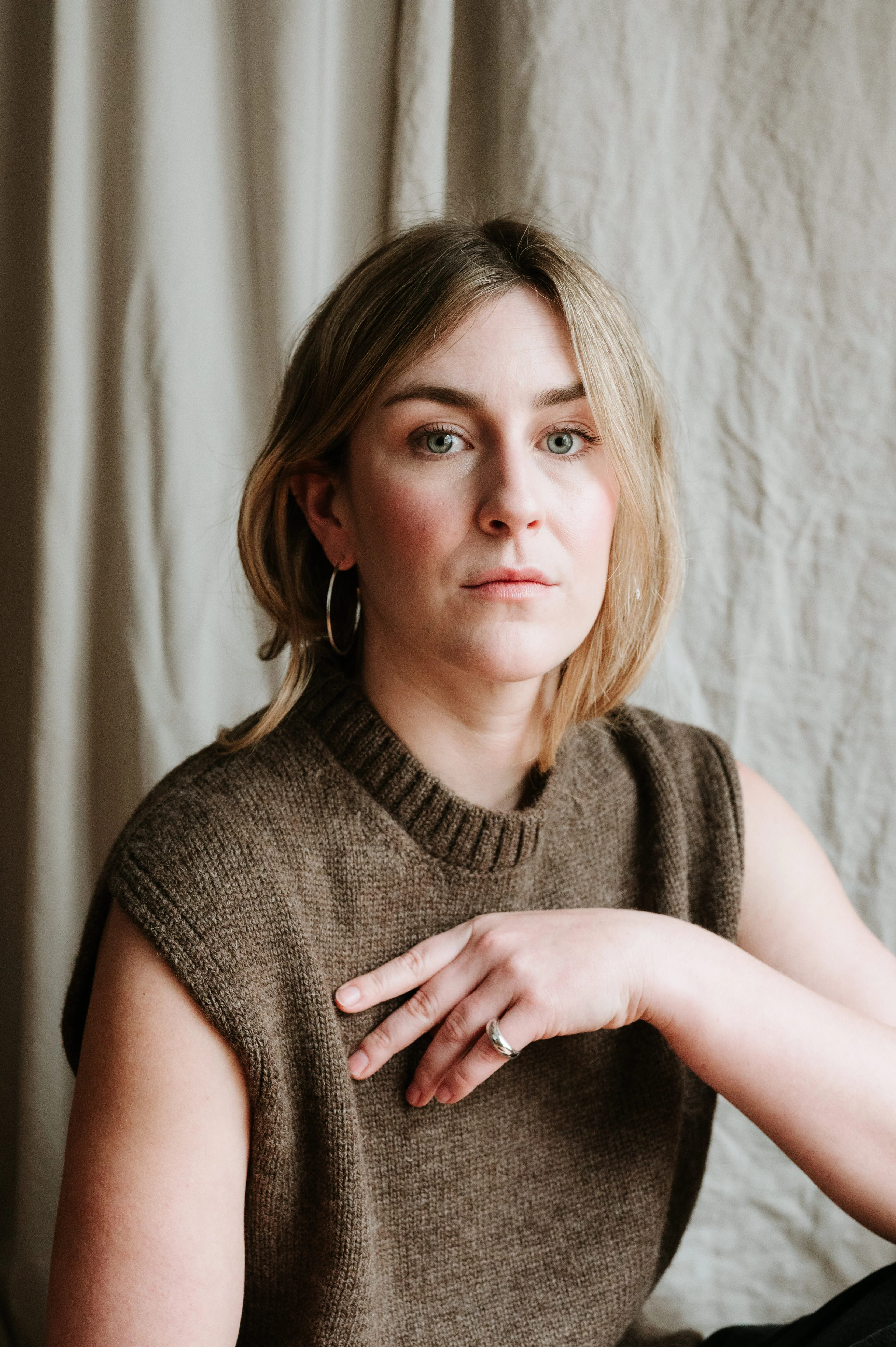 Silver Big Hoops - Square Wire - Image 3