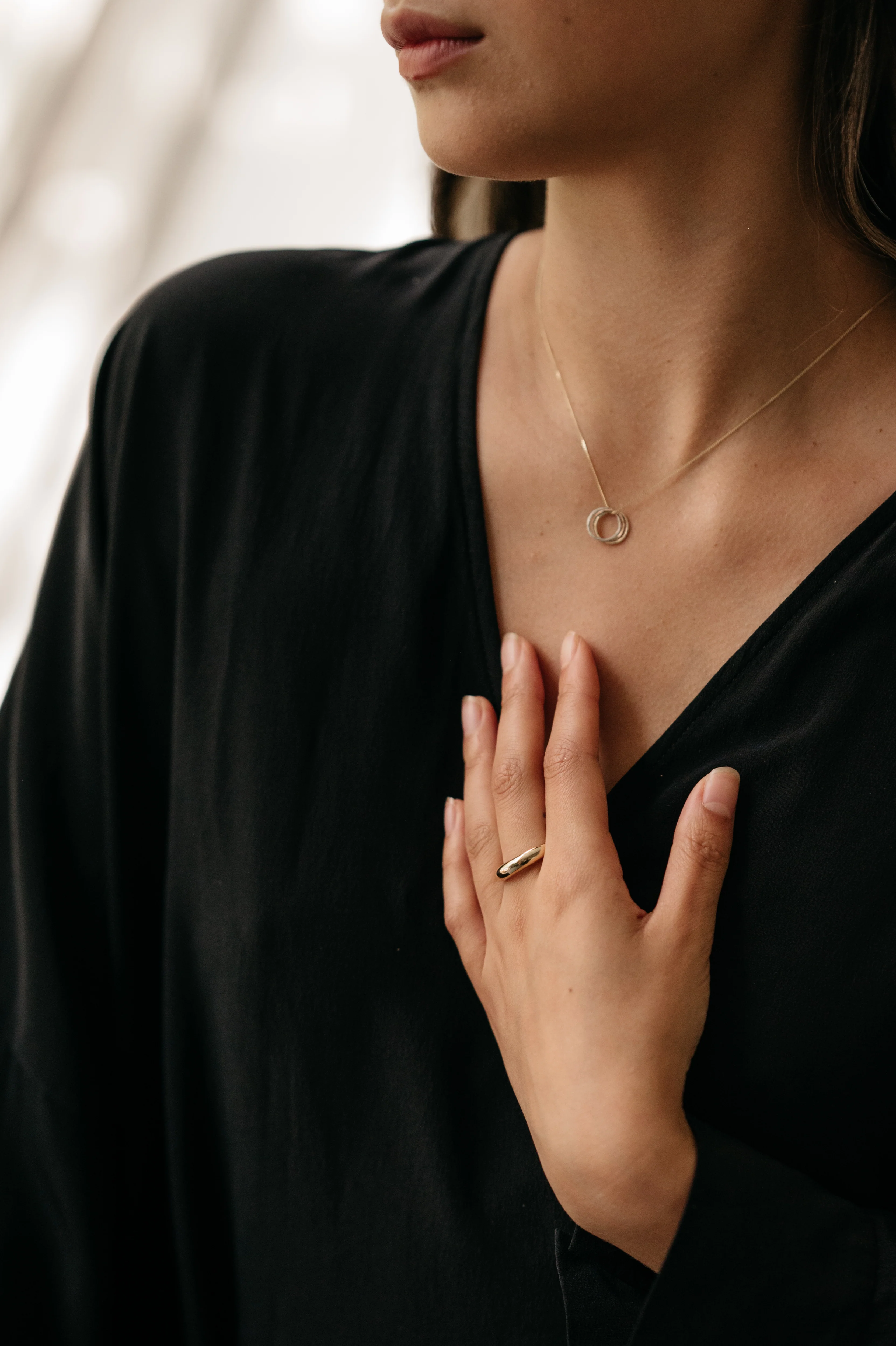 Silver & Gold Knot Pendant - Image 3